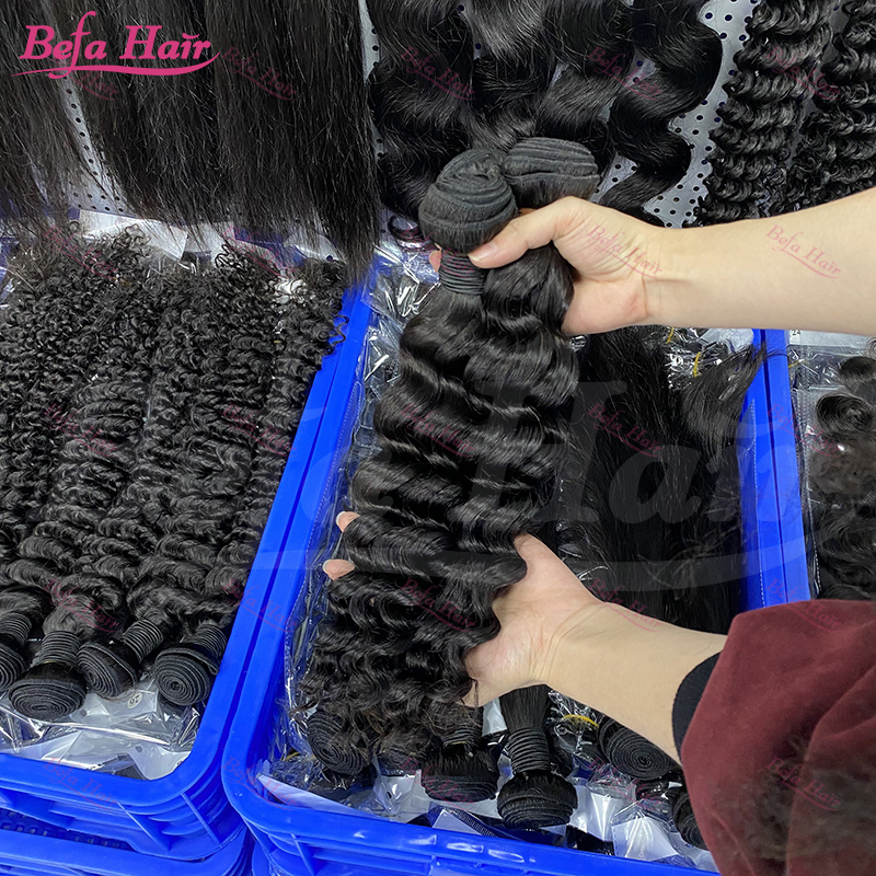 Befa Hair Wholesale More Wave Wefts 10 Bundles 12-34 Inches Natural Human Hair Weave