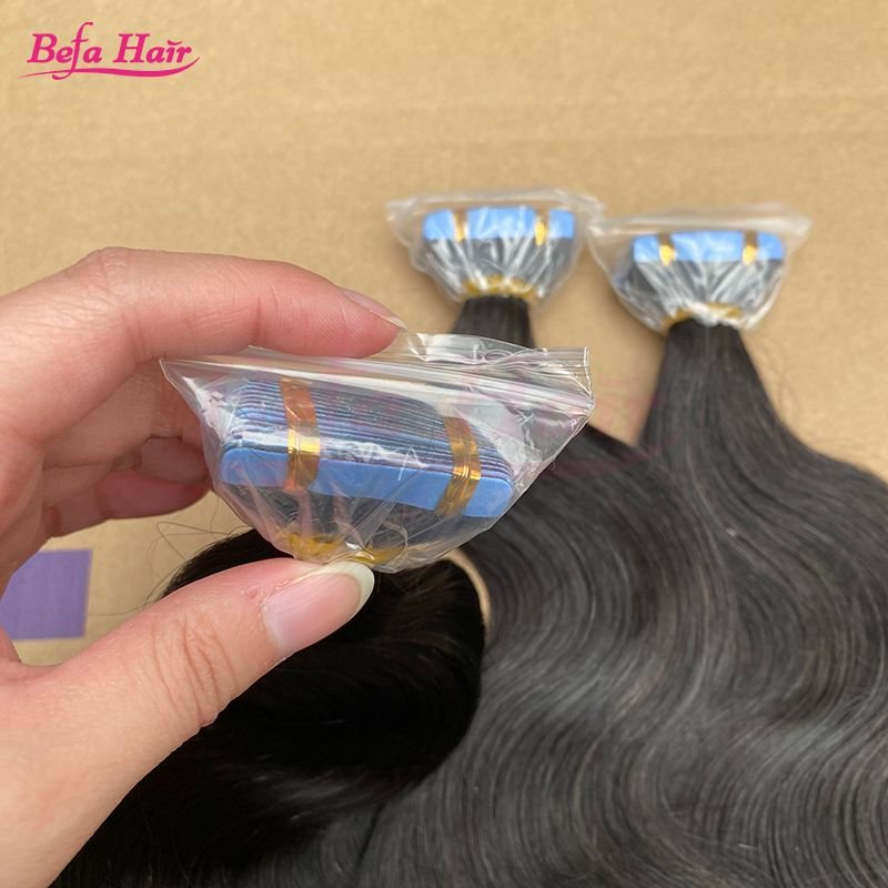 Befa Hair Wholesale Tape Ins 18inch to 26inch Body Wave human hair Extensions