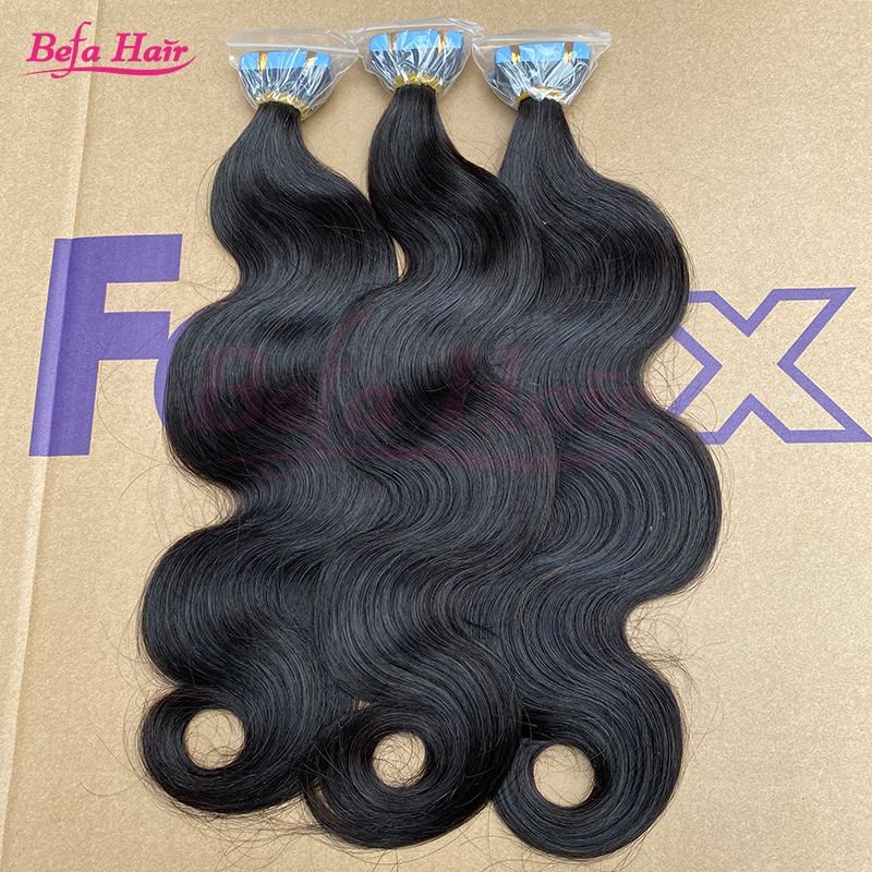 Befa Hair Wholesale Tape Ins 18inch to 26inch Body Wave human hair Extensions