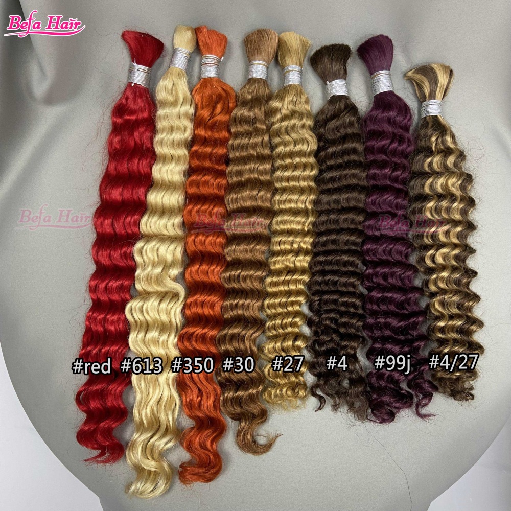 Befa Hair Color Hair Human Bulk Hair for Braiding Brazilian Bundles Vendors No Weft Braiding Hair in Bulk