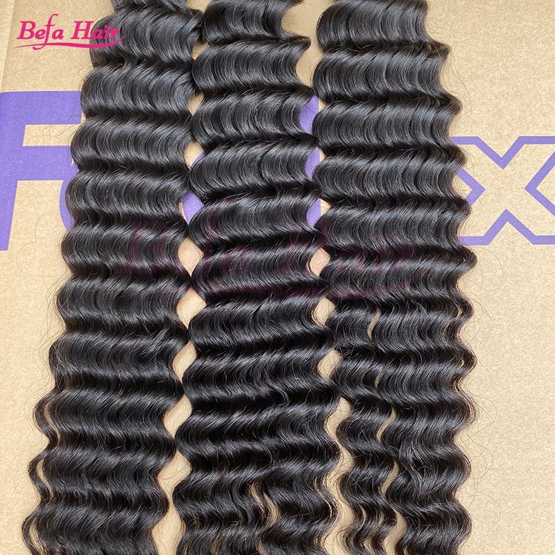 Befa Hair Wholesale Tape Ins 18inch to 26inch Deep Wave human hair Extensions