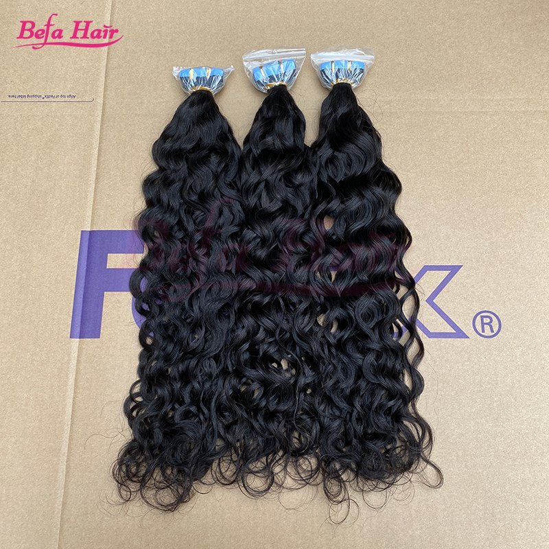 Befa Hair Wholesale Tape Ins 18inch to 26inch Water Wave human hair Extensions