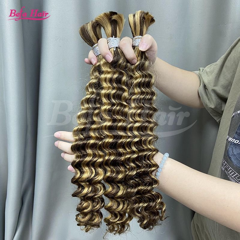 Befa Hair Color Hair Human Bulk Hair for Braiding Brazilian Bundles Vendors No Weft Braiding Hair in Bulk