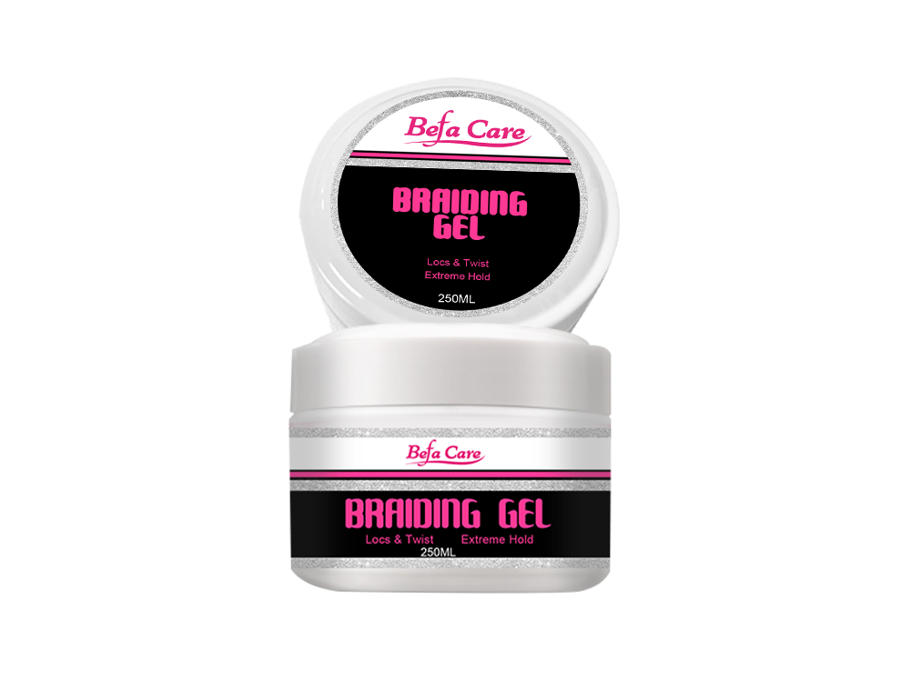 Befa Care Private Label  Braiding Gel For Braids, Twists, Locs Extreme Hold No Flake