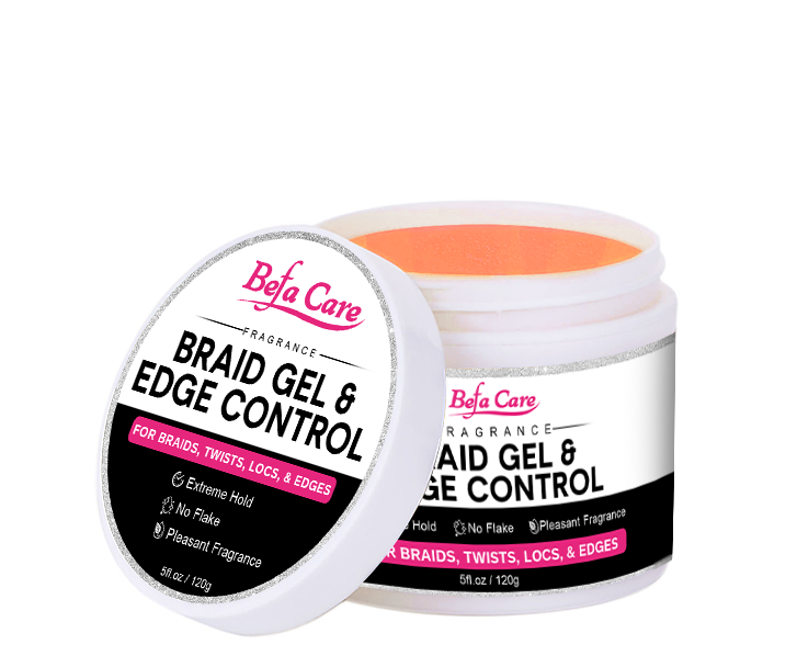 Befa Care Private Label BEFA CARE Braid Gel & Edge Control For Braids, Twists, Locs, & Edges Extreme Hold No Flake Pleasant Fragrance