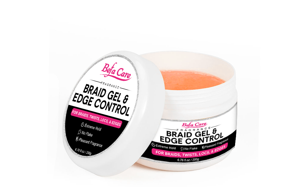 Befa Care Private Label BEFA CARE Braid Gel & Edge Control For Braids, Twists, Locs, & Edges Extreme Hold No Flake Pleasant Fragrance