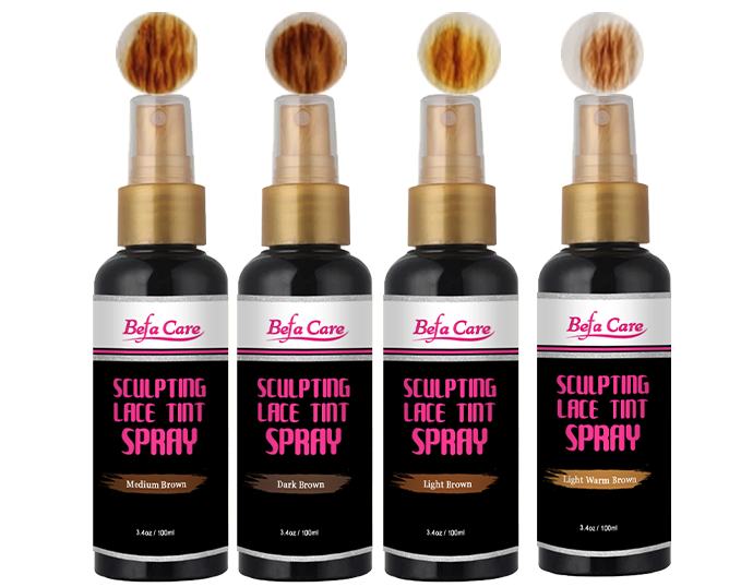 Befa Care Wholesale Private Label Sculpting Lace Tint Spray 4 Colors Tint Spray For Lace Wigs Free Shipping Free Logo