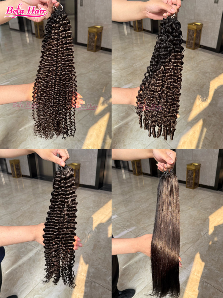 Befa Hair Wholesale Cuticle Aligne Hair Crochet Extensions Miracle Wefts Human Hair Extensions Natural Black