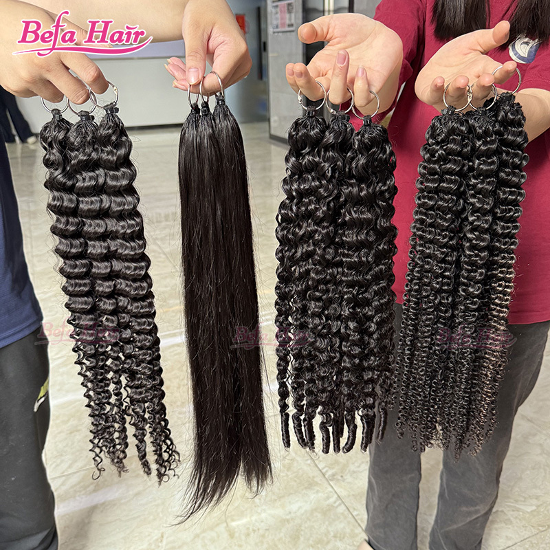 Befa Hair Wholesale Cuticle Aligne Hair Crochet Extensions Miracle Wefts Human Hair Extensions Natural Black