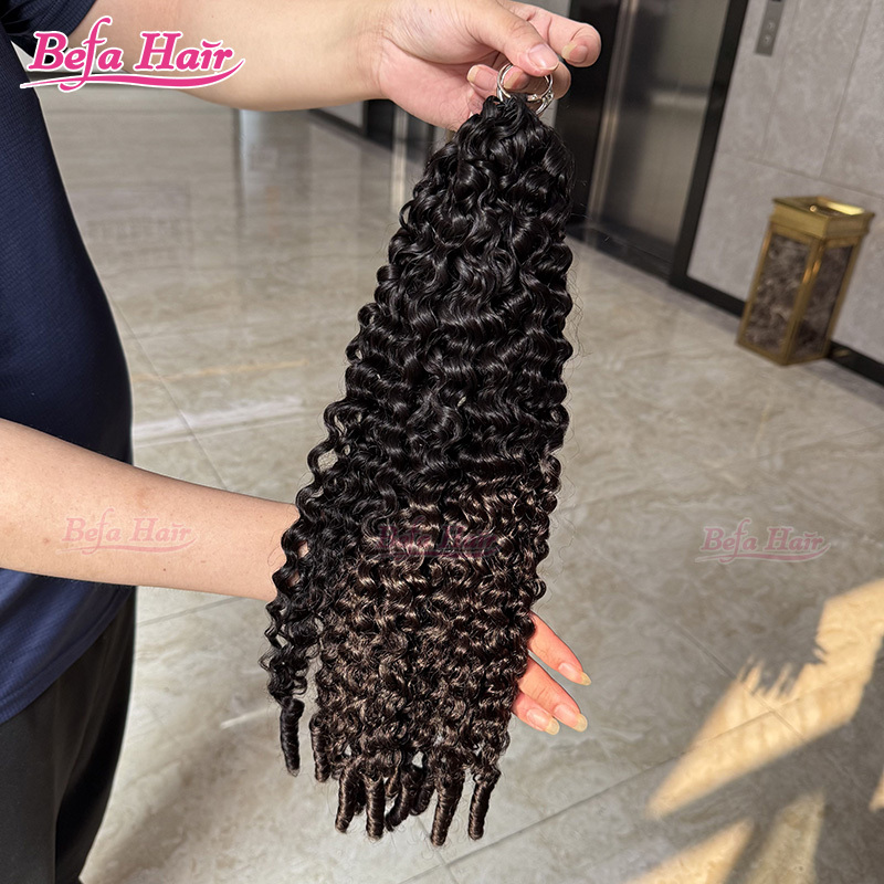 Befa Hair Wholesale Cuticle Aligne Hair Crochet Extensions Miracle Wefts Human Hair Extensions Natural Black