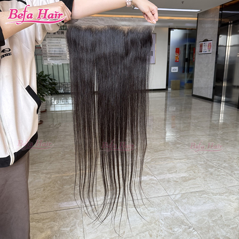 Befa Hair Wholesale Straight Lace Frontal Virgin Human Hair 13x4 HD lace Transparen Lace Full Lace Frontal,can do dropshipping