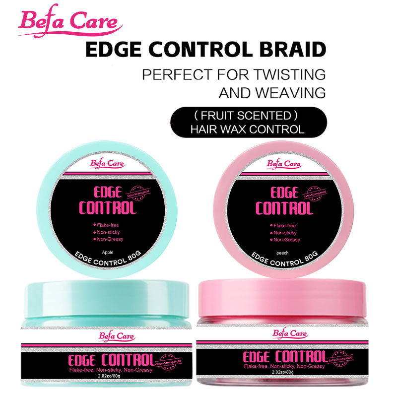 Befa Care Styling Hair Edge Control Gel Shine And Smooth Edge Control Apple/Peach Flavor Free Logo Free Shipping