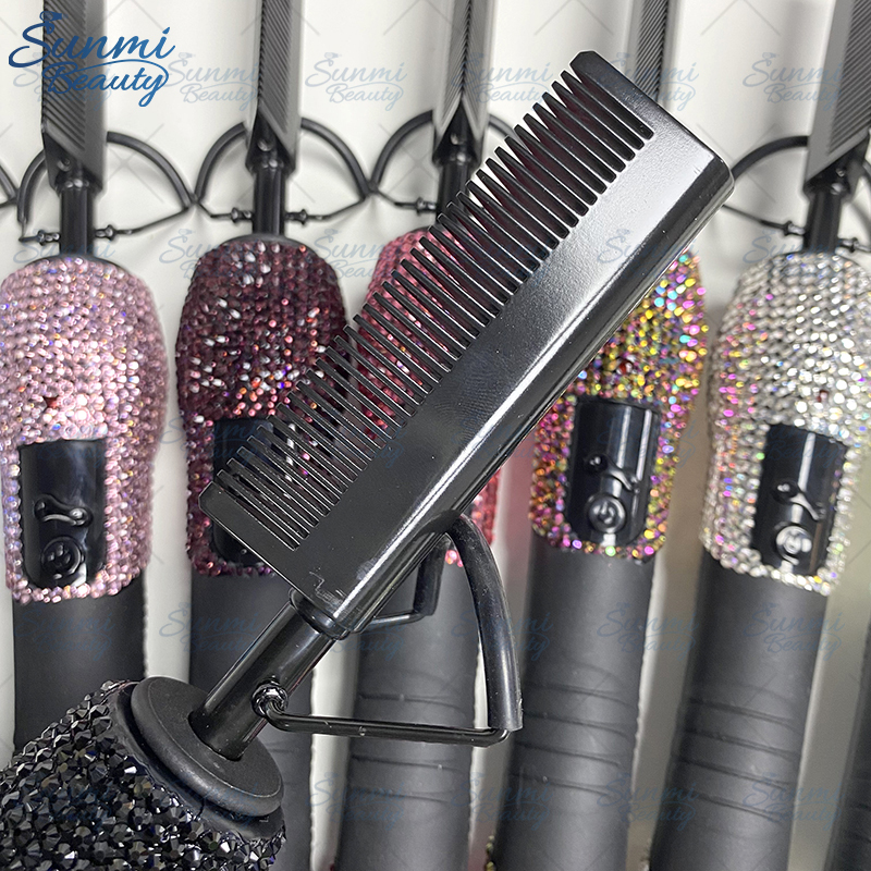 500F Luxury Bling Hot Comb For Huaman Hair Wig Hair Extensions Free Shipping Free Logo