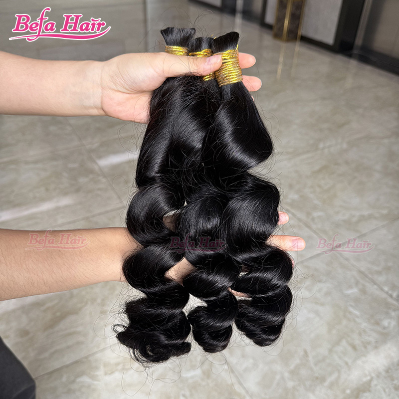Befa Hair Loose Wave Human Bulk Hair Boho Braiding Brazilian Bundles Vendors No Weft Braiding Hair in Bulk