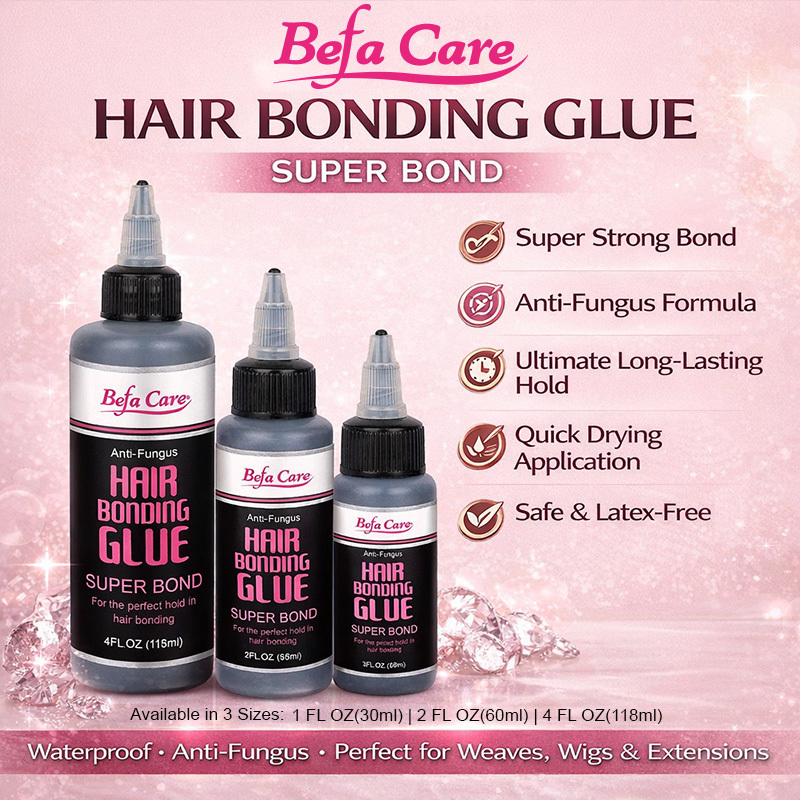 Befa Care 30ml 60ml 118ml Hair Bonding Glue Perfect Hold Hair Weaving Weft Extensions Glue Free Logo Free Shipping