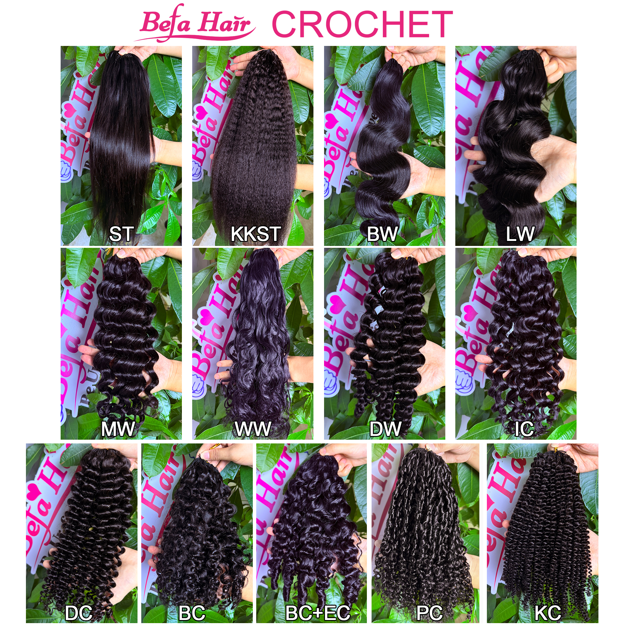 Befa Hair Wholesale Straight Cuticle Aligne Hair Crochet Extensions Miracle Wefts Human Hair Extensions Natural Black