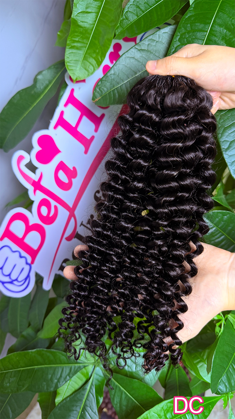 Befa Hair Wholesale Deep Curl Cuticle Aligne Hair Crochet Extensions Miracle Wefts Human Hair Extensions Natural Black