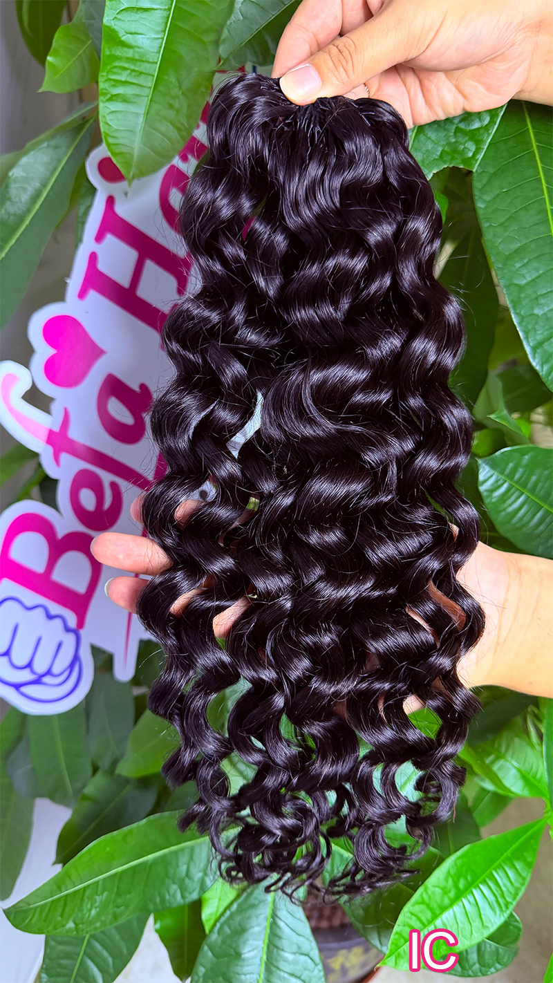 Befa Hair Wholesale Italian Curl Cuticle Aligne Hair Crochet Extensions Miracle Wefts Human Hair Extensions Natural Black