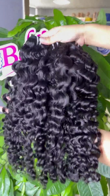 Befa Hair Wholesale Double Drawn Diamond Hair Burmese Curly Wefts 1pc/2pcs/3 Bundles/4 Bundles 12-30 Inches Natural Human Hair Weave Drop Shipping