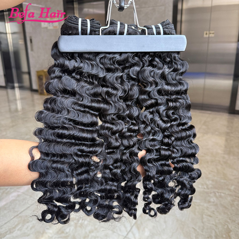 Befa Hair Wholesale Double Drawn Diamond Hair Burmese Curly Wefts 1pc/2pcs/3 Bundles/4 Bundles 12-30 Inches Natural Human Hair Weave Drop Shipping