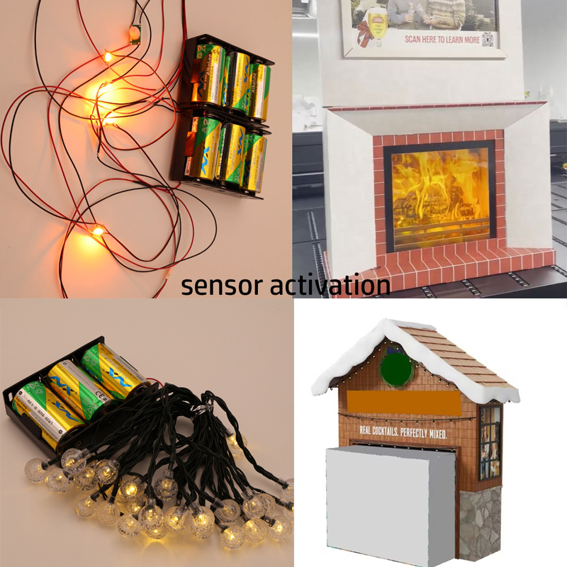 Batteries Box Display lights