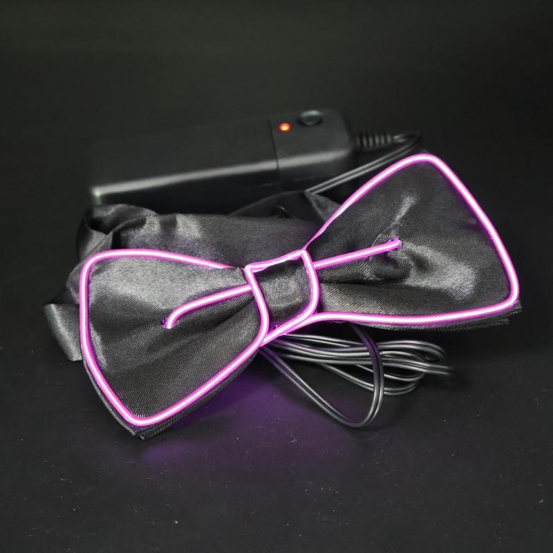 EL Wire Light Up Bow Tie