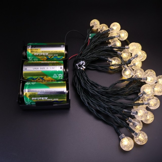 Battery-Powered LED Globe String Lights