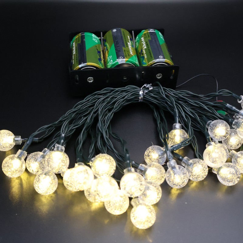 Battery-Powered LED Globe String Lights
