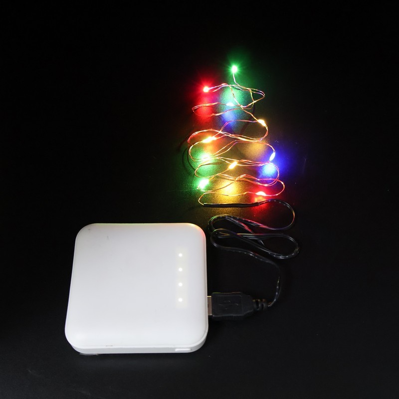 USB-Powered Multi-Color Copper Wire LED String Lights