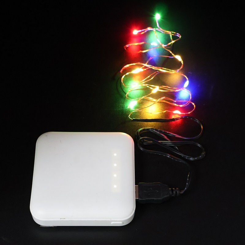 USB-Powered Multi-Color Copper Wire LED String Lights