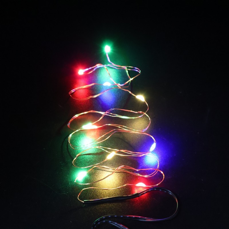 USB-Powered Multi-Color Copper Wire LED String Lights
