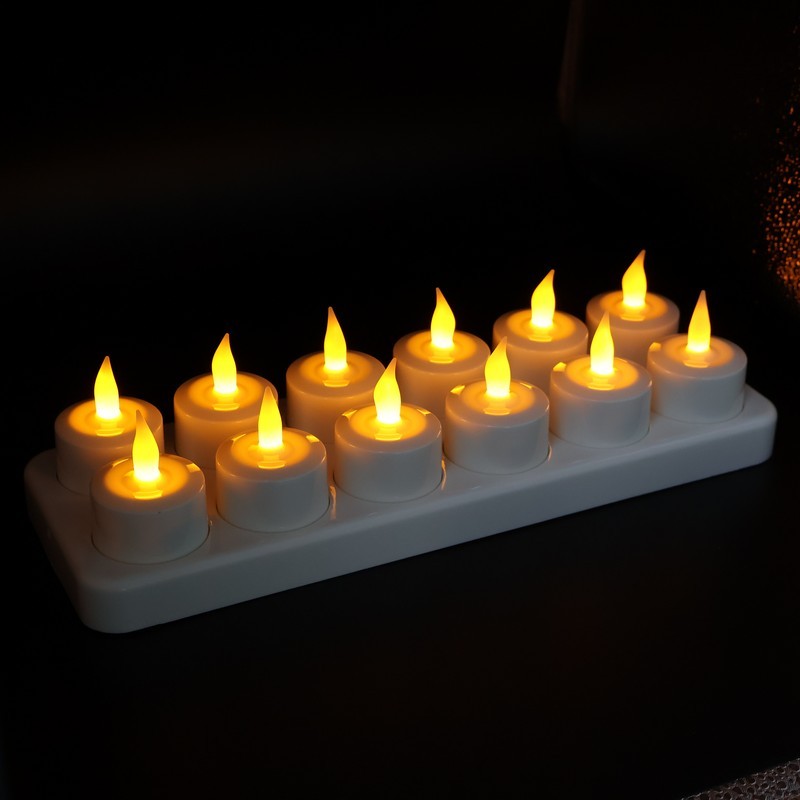 Rechargeable Flameless LED Tealight Candles