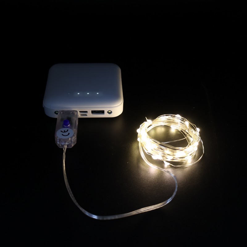 USB Powered Copper Wire String Lights with Remote Control