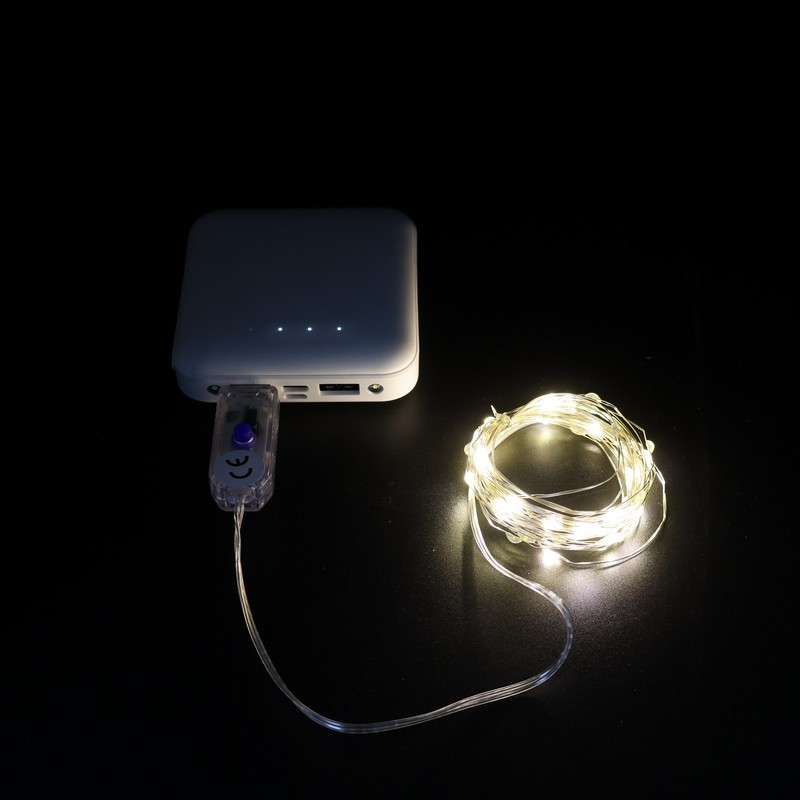 USB Powered Copper Wire String Lights with Remote Control