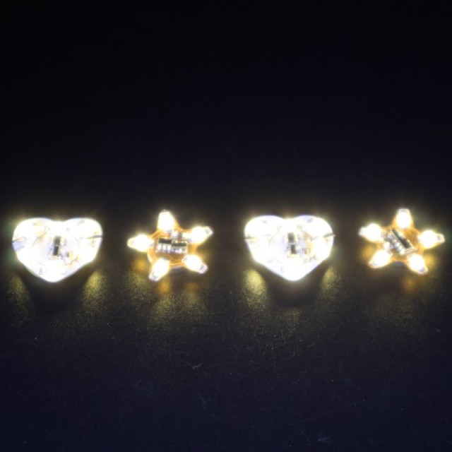 Mini Heart Star Shape LED Light Module Warm White SMD LED Circuit Board for DIY Crafts Wedding Party Decoration