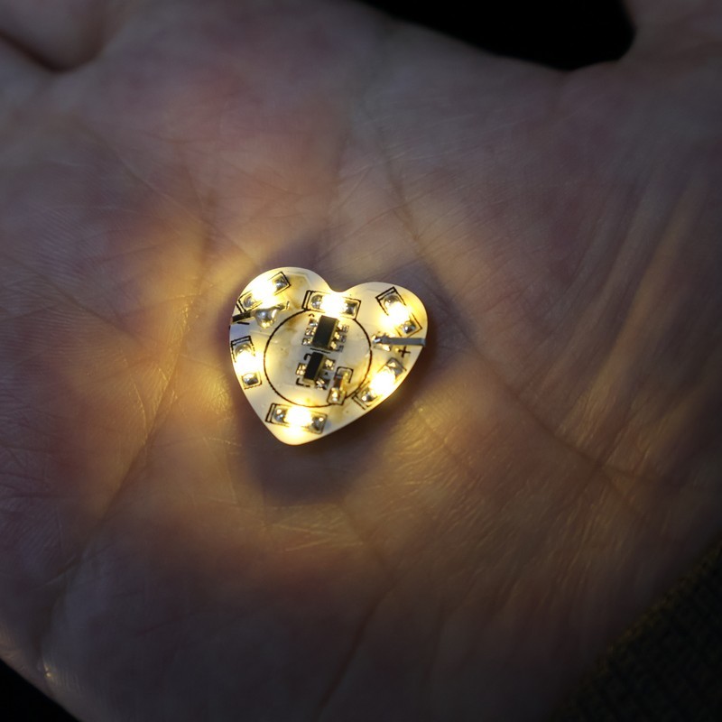 Mini Heart Star Shape LED Light Module Warm White SMD LED Circuit Board for DIY Crafts Wedding Party Decoration