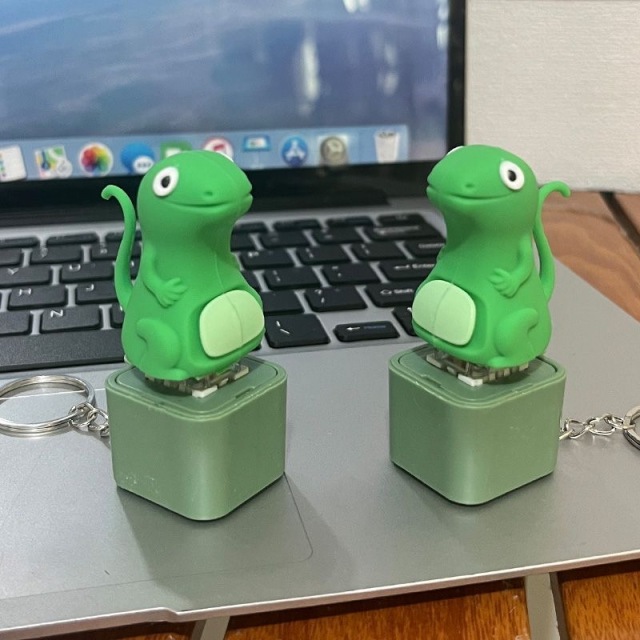 Cartoon Animal Light Up Sound Fidget Keychain
