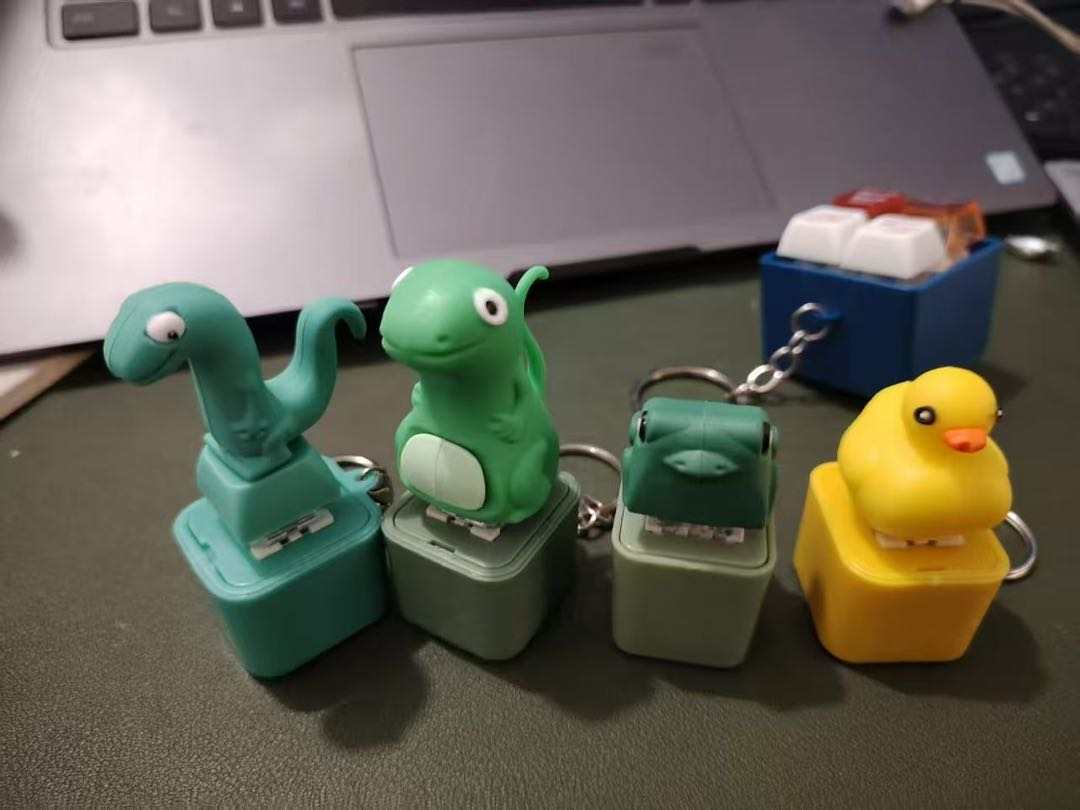Cartoon Animal Light Up Sound Fidget Keychain