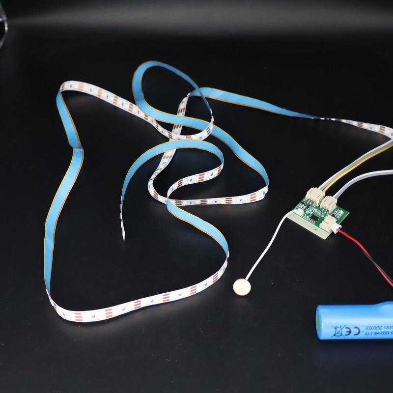 Rechargeable Touch Sensor LED Strip Light Kit with 18650 Li-ion Battery