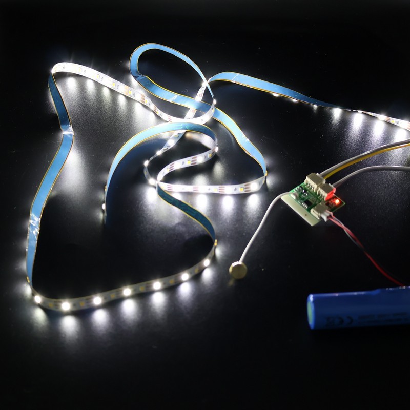 Rechargeable Touch Sensor LED Strip Light Kit with 18650 Li-ion Battery