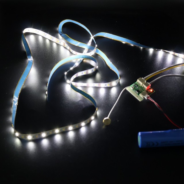 Rechargeable Touch Sensor LED Strip Light Kit with 18650 Li-ion Battery