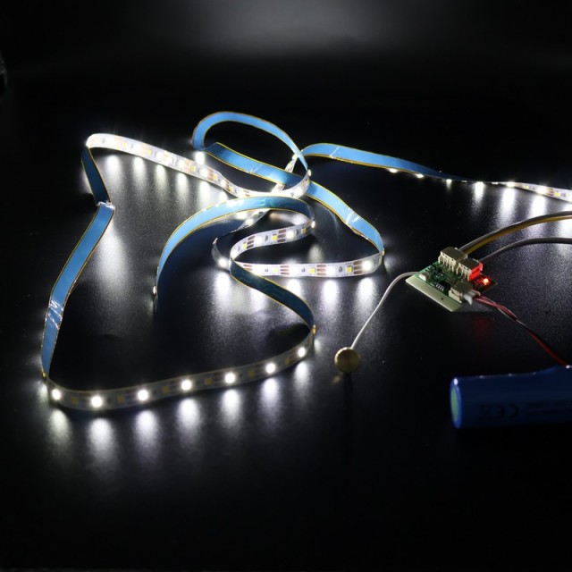 Rechargeable Touch Sensor LED Strip Light Kit with 18650 Li-ion Battery
