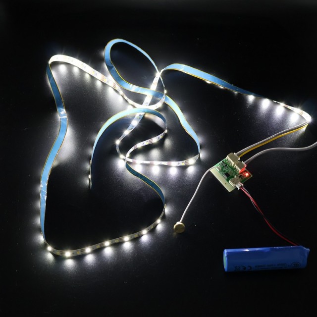 Rechargeable Touch Sensor LED Strip Light Kit with 18650 Li-ion Battery