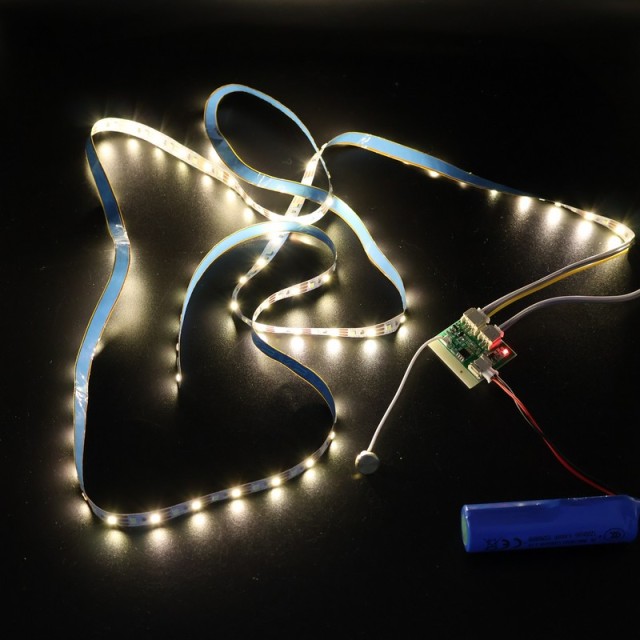 Rechargeable Touch Sensor LED Strip Light Kit with 18650 Li-ion Battery