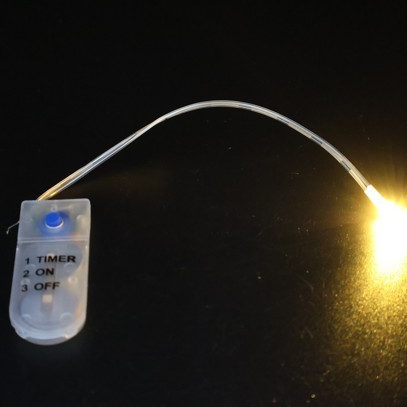 Warm White LED Light with 3-Mode Timer Box (TIMER / ON / OFF) for Crafts and Displays