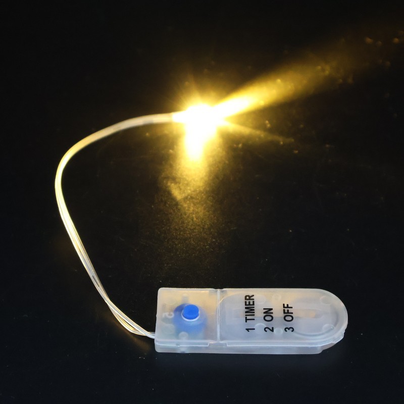 Warm White LED Light with 3-Mode Timer Box (TIMER / ON / OFF) for Crafts and Displays