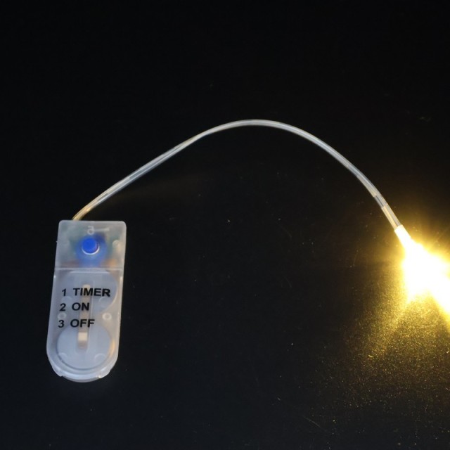 Warm White LED Light with 3-Mode Timer Box (TIMER / ON / OFF) for Crafts and Displays