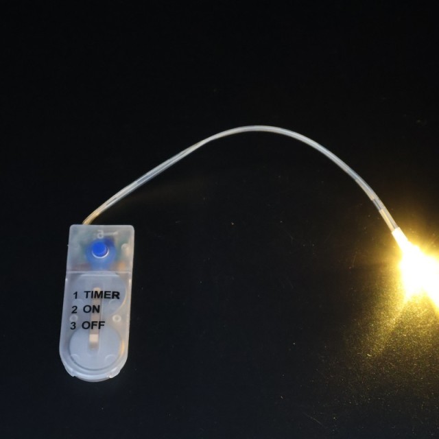 Warm White LED Light with 3-Mode Timer Box (TIMER / ON / OFF) for Crafts and Displays