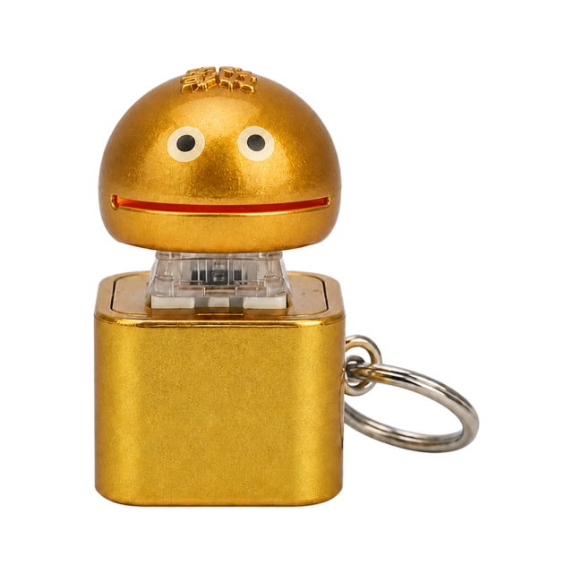Golden Merit Plus 1 Electronic Wooden Fish Keychain