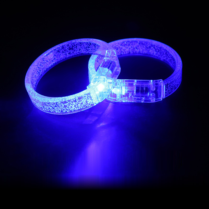 LED Flashing Bubble Wristband Light Up Acrylic Bracelet